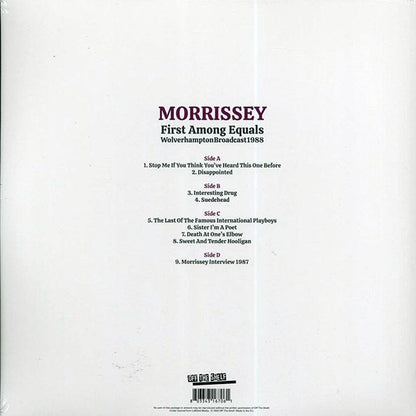 Morrissey - First Among Equals: Wolverhampton Broadcast 1988 (LP) - PureSound Records