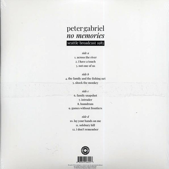 Peter Gabriel - No Memories: Seattle Broadcast 1983 (LP) - PureSound Records
