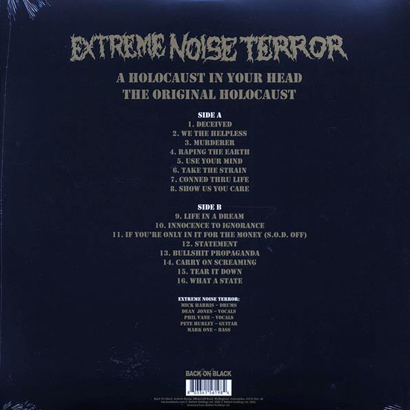 Extreme Noise Terror - A Holocaust In Your Head: The Original Holocaust (ltd. ed.) (LP) - PureSound Records