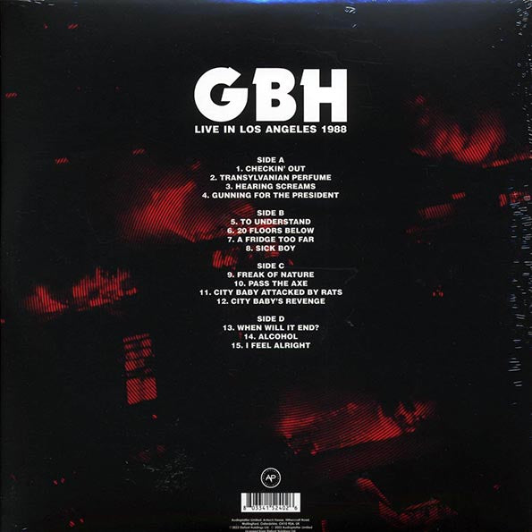 GBH - Live In Los Angeles 1988 (ltd. ed.) (2xLP) (LP) - PureSound Records