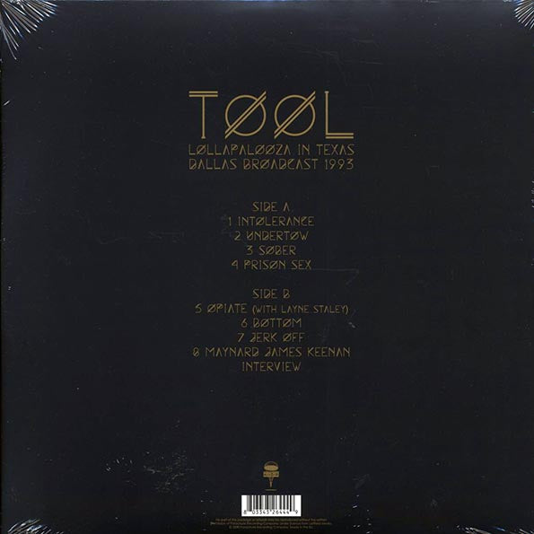 Tool - Lollapalooza In Texas: Dallas Broadcast 1993 (LP)