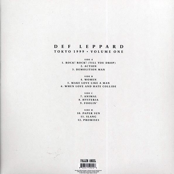 Def Leppard - Tokyo 1999 Volume 1 (LP) - PureSound Records