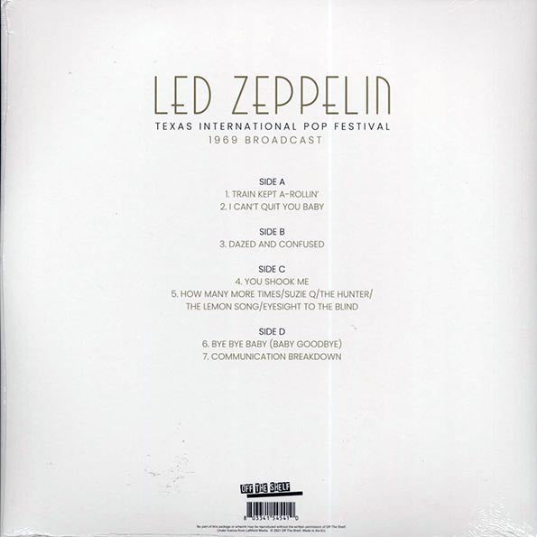 Led Zeppelin - Texas International Pop Festival (LP) - PureSound Records