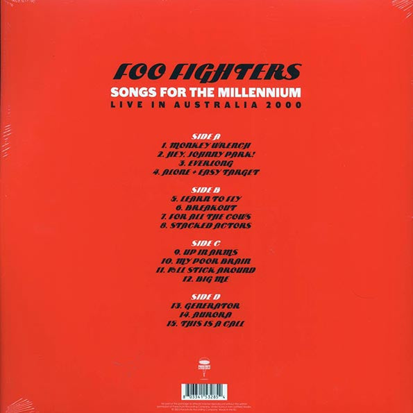 Foo Fighters - Songs For The Millennium: Live In Australia 2000 (ltd. ed.) (2xLP) (LP) - PureSound Records