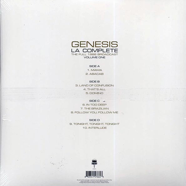 Genesis - LA Complete Volume 1: The Full 1986 Broadcast (LP) - PureSound Records