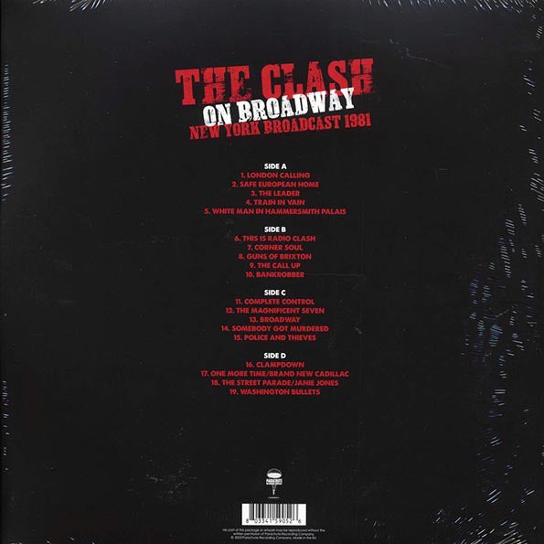 The Clash - On Broadway: New York Broadcast 1981 (ltd. ed.) (2xLP) (LP)