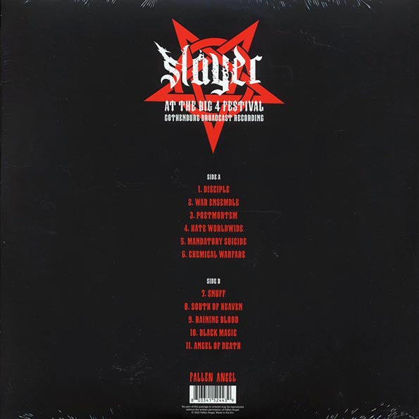 Slayer - At The Big 4 Festival: Gothenburg Broadcast Recording (LP)