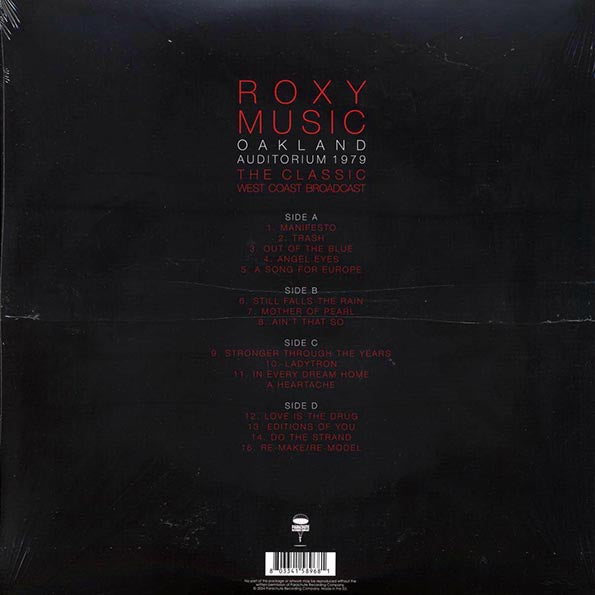 Roxy Music - Oakland Auditorium 1979: The Classic West Coast Broadcast (LP)