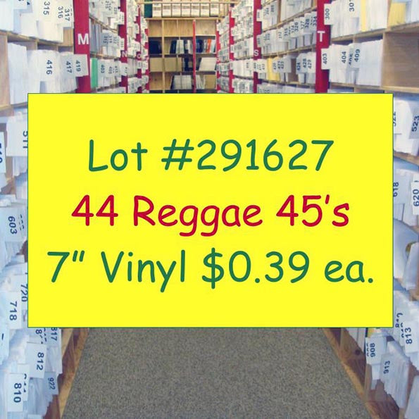 Sizzla, Prezident Brown, Luciano, Jahmali, Natty King, etc. - Lot #291627: Collection Of 44 7 Inch 45's (7")