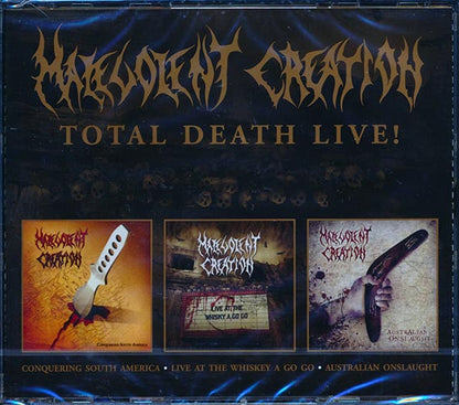 Malevolent Creation - Total Death Live! (3 albums on 2 CDs) (40 tracks) (CD)