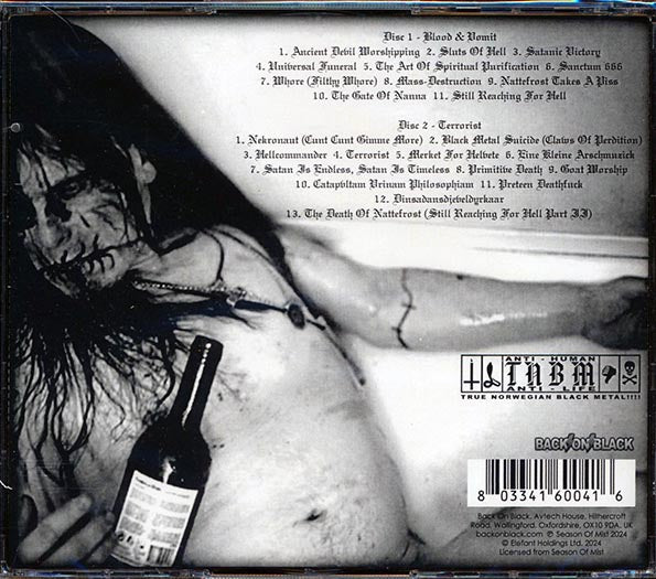 Nattefrost - Blood & Vomit + Terrorist (2 albums on 2 CDs) (24 tracks) (CD)