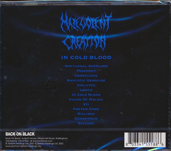 Malevolent Creation - In Cold Blood (CD)