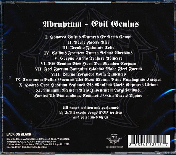 Abruptum - Evil Genius (CD)