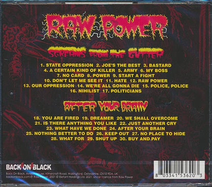 Raw Power - Screams From The Gutter + After Your Brain (2 albums on 2 CDs) (30 tracks) (CD)