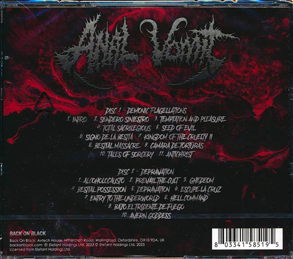 Anal Vomit - Demonic Flagellations + Depravation (2 albums on 2 CDs) (21 tracks) (CD)
