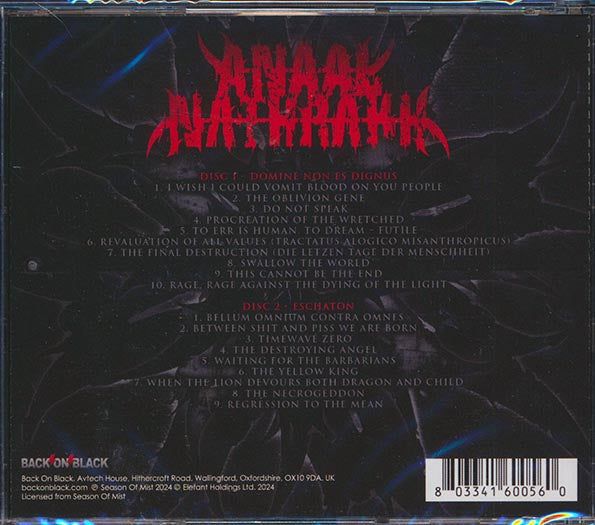 Anaal Nathrakh - Domine Non Es Dignus + Eschaton (2 albums on 2 CDs) (CD)