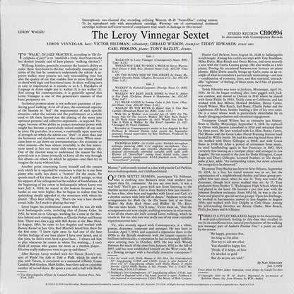Leroy Vinnegar Sextet - Leroy Walks! (LP) - PureSound Records