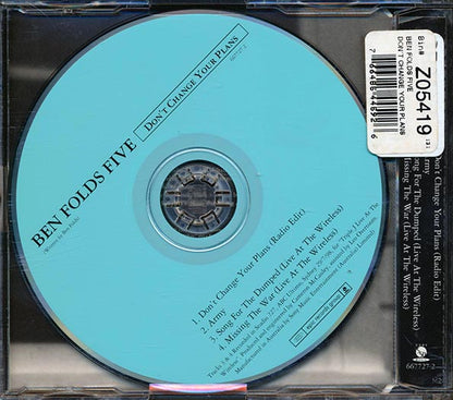 Ben Folds Five - Don't Change Your Plans (CD)