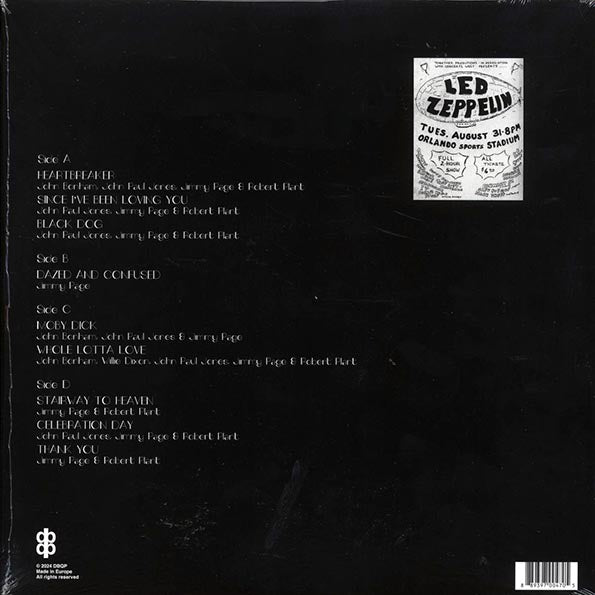 Led Zeppelin - Live At Orlando Stadium, Florida, August 31st, 1971 (LP) - PureSound Records