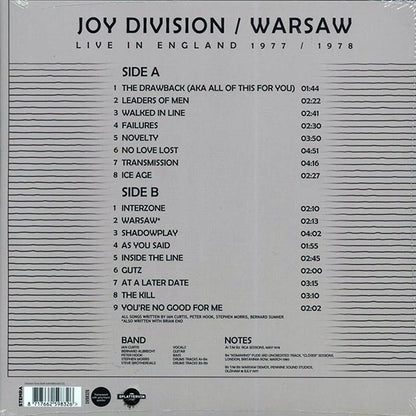 Joy Division, Warsaw - Live In England 1977-1978 (LP)
