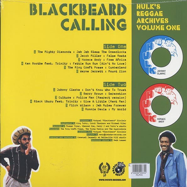 Jacob Miller, Horade Andy, Ken Boothe, Wayne Jarrett, Culture, Etc. - Blackbeard Calling: Hulk's Reggae Archives Volume 1 (LP) - PureSound Records
