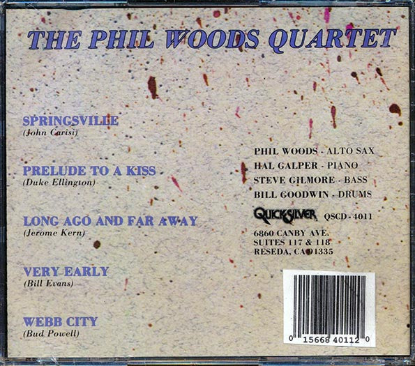 Phil Woods Quartet - Live From New York (CD)