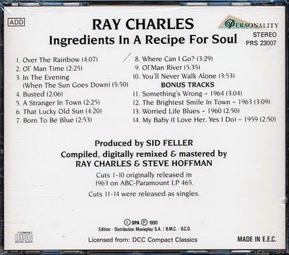 Ray Charles - Ingredients For A Recipe For Soul (CD)