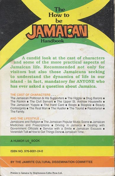 Book - The Jamrite Cultural Dissemination Committee - The How To Be A Jamaican Handbook