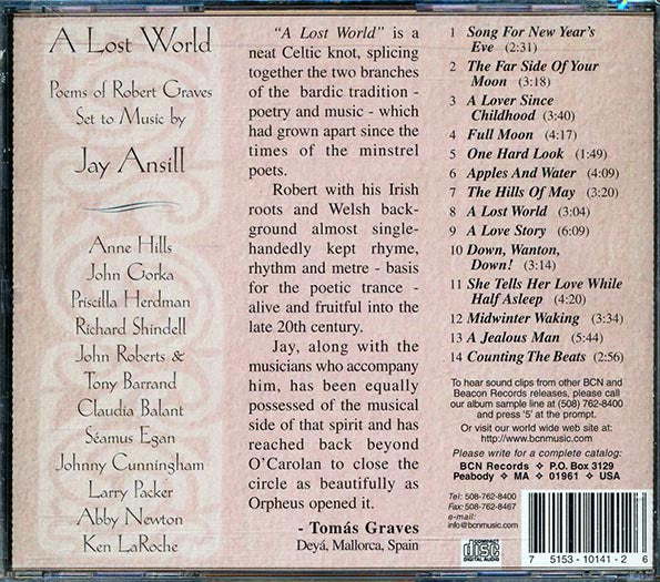 Jay Ansill - A Lost World: Poems Of Robert Graves Set As Songs (CD)