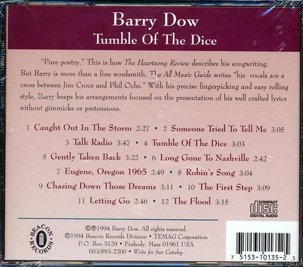 Barry Dow - Tumble Of The Dice (CD)