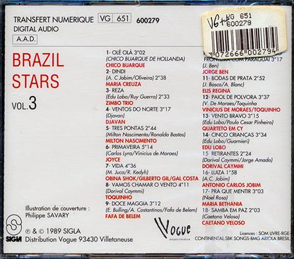 Gilberto Gil, Jorge Ben, Edu Lobo, Caetano Veloso, Etc. - Brazil Stars Volume 3 (CD)