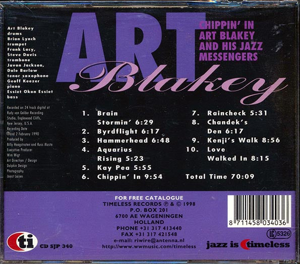 Art Blakey & The Jazz Messengers - Chippin' In (CD)