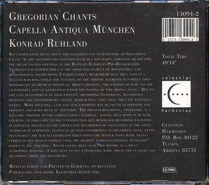 Capella Antiqua Munchen, Konrad Ruhland - Gregorian Chants (CD)