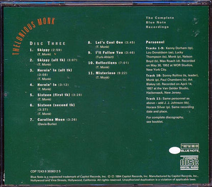 Thelonious Monk - The Complete Blue Note Recordings Part 3 (CD)