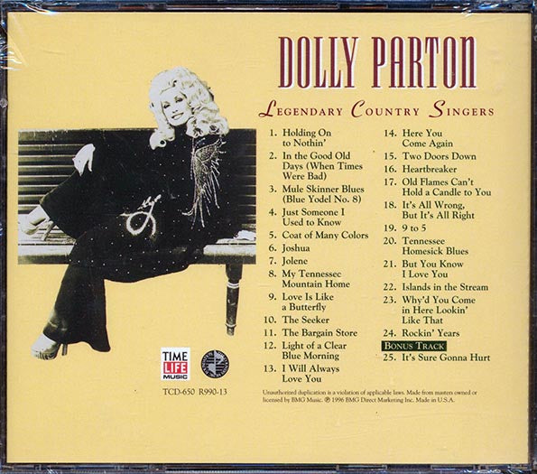 Dolly Parton - Legendary Country Singers (CD)