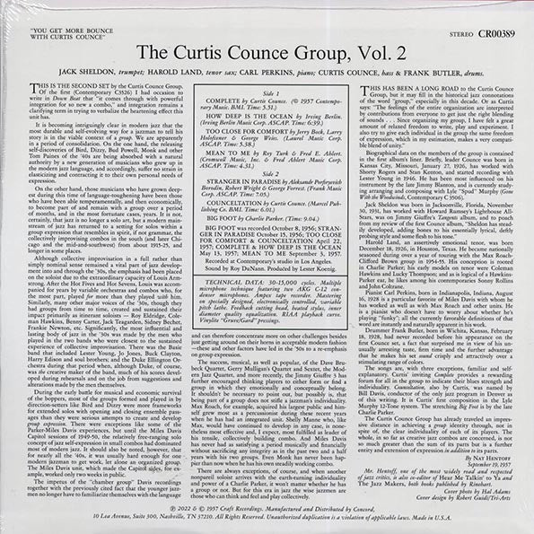 The Curtis Counce Group - You Get More Bounce With Curtis Counce! (LP)