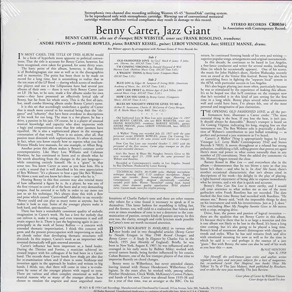 Benny Carter - Jazz Giant (LP) - PureSound Records
