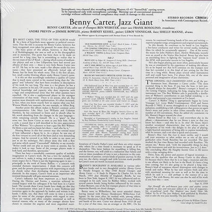 Benny Carter - Jazz Giant (LP) - PureSound Records
