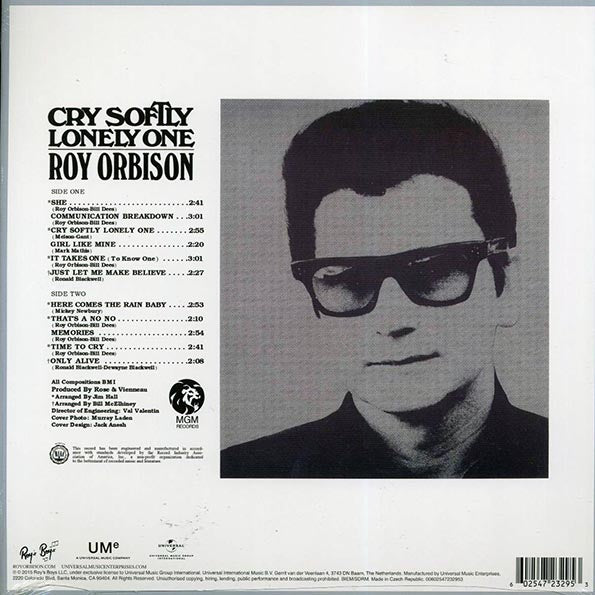 Roy Orbison - Cry Softly Lonely One (LP)