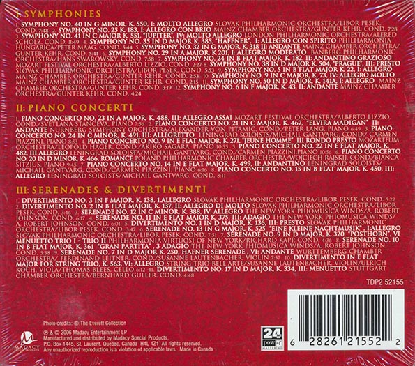 Slovak Philharmonic Orchestra, Stutgart Chamber Orchestra, Leningrad Soloists, Etc. - The Best Of Mozart: 250th Anniversary (31 tracks) (3xCD) (CD)