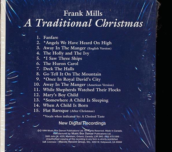 Frank Mills - A Traditional Christmas (CD)