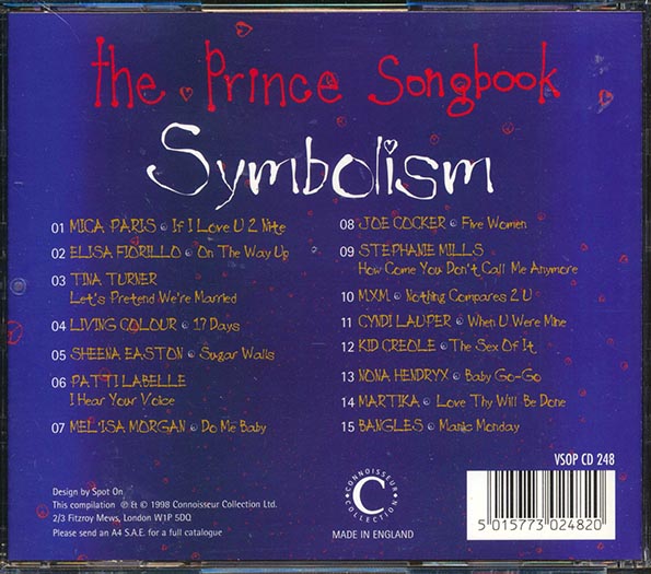 Sheena Easton, Patti LaBelle, Cyndi Lauper, Joe Cocker, Bangles, Kid Creole, Etc. - Symbolism: The Prince Songbook (CD)