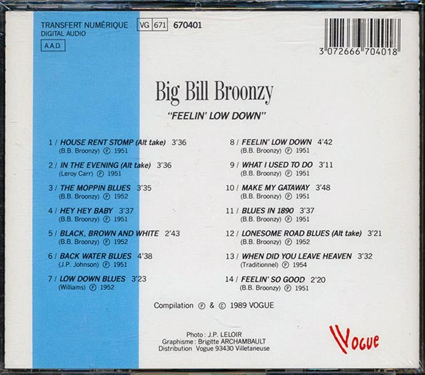Big Bill Broonzy - Feelin' Low Down: Living The Blues (CD)
