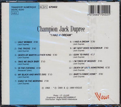 Champion Jack Dupree - I Had A Dream: Living The Blues (CD)