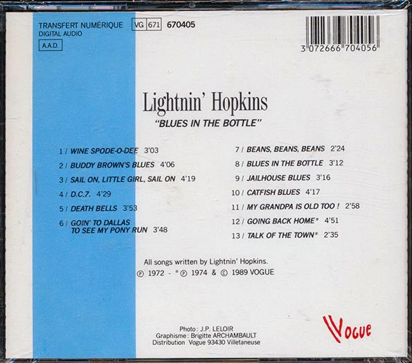 Lightnin' Hopkins - Blues In The Bottle: Living The Blues (CD)