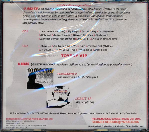 Toyboy VIP - Philosophy 1 (CD)