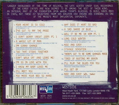 Geater Davis - Sadder Shades Of Blue: The Southern Soul Sessions 1971-76 (22 tracks) (CD)
