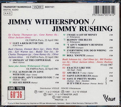 Jimmy Witherspoon, Jimmy Rushing - Jimmy & Jimmy (CD)
