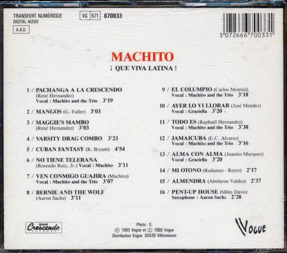 Machito & His Famous Orchestra - Que Viva Latina (CD)