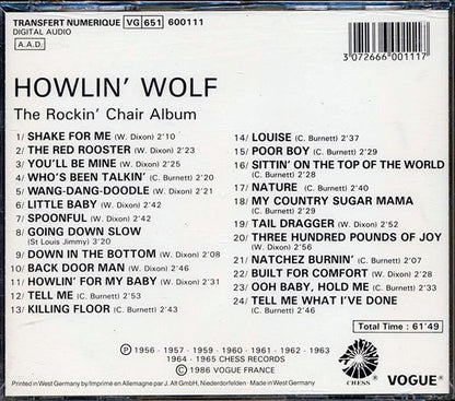 Howlin' Wolf - The Rockin' Chair Album (24 tracks) (CD)